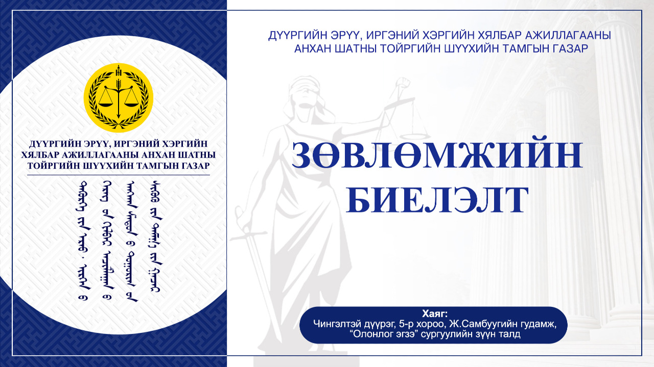 Зөвлөмжийн биелэлт